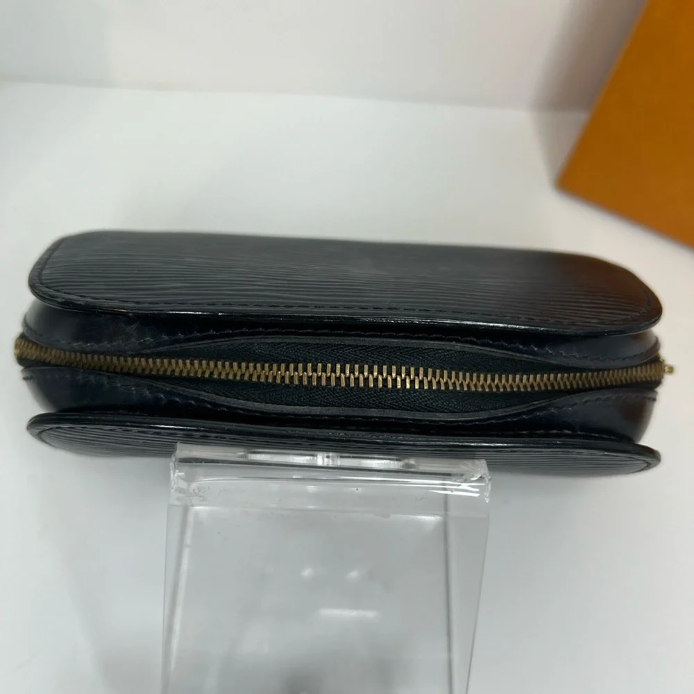Louis Vuitton Black Epi Leather Cosmetic Pouch